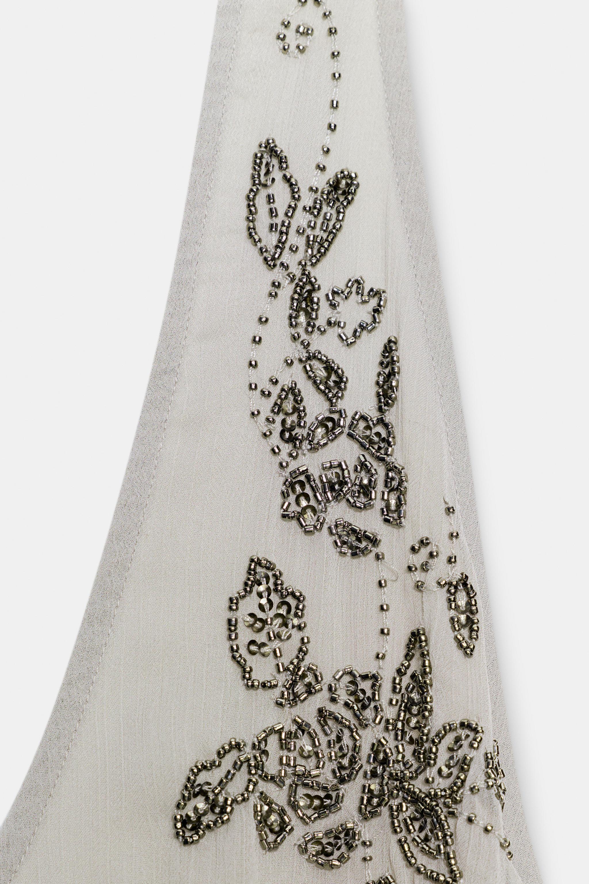 BEADED HALTER TOP